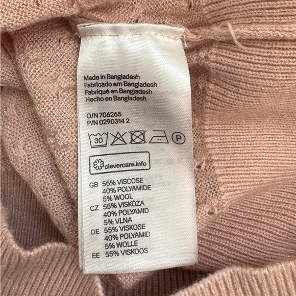 H&M Cream Knit Long Sleeve Lightweight Sweater (M) - Picture 5 of 7